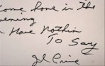 Angel from Montgomery handwritten Prine lyrics on the auction block at the Americana Music Association website